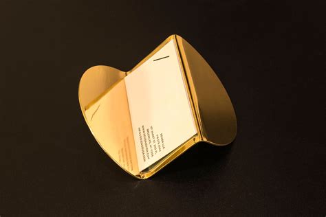 desktop business card holder gold.